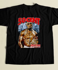 50 Cent Many Man Black Rapper 80s Mens T Shirt