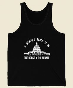 A Womans Place Is In The House And The Senate Retro Mens Tank Top