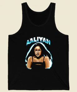 Aaliyah Queen Girl Rapper Retro Mens Tank Top