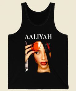 Aaliyah Queen Photoshoot Retro Mens Tank Top