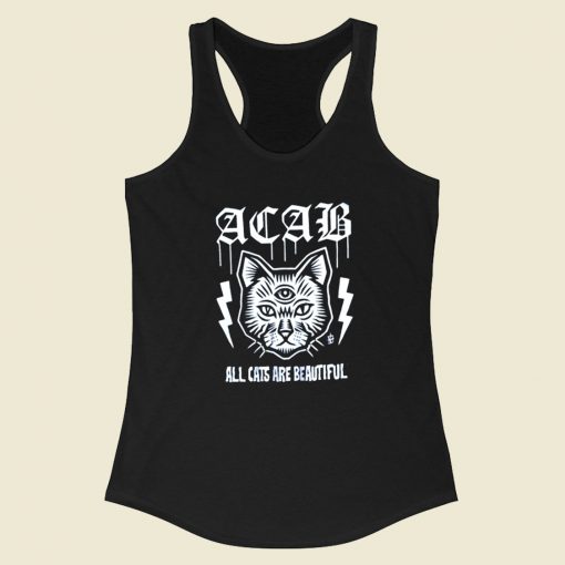 Acab All Cats Are Beautiful Racerback Tank Top