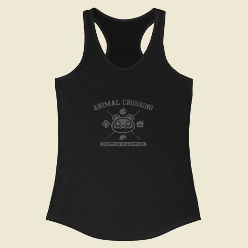 Animal Crossing Every Day Is A New Day Racerback Tank Top
