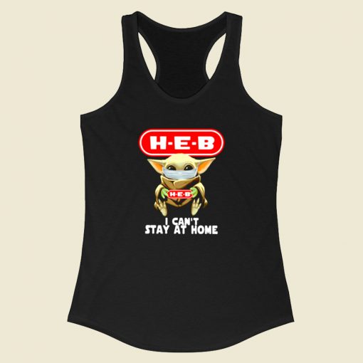 Baby Yoda Hug Heb Racerback Tank Top