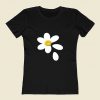 Grey Flower 80s Womens T shirt