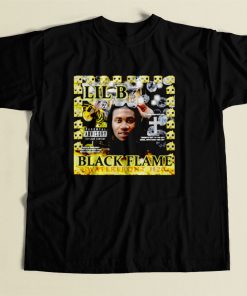 Lil B Rapper Black Flame 80s Mens T Shirt