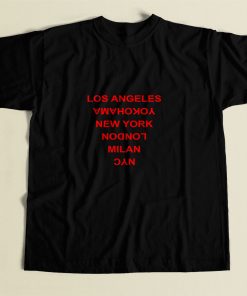 Los Angeles Yokohama New York London 80s Mens T Shirt