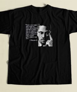 Malcolm X There Is No Better Than Adversity 80s Mens T Shirt