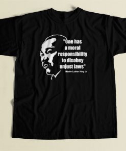 Martin Luther King Jr Moral Responsibility 80s Mens T Shirt