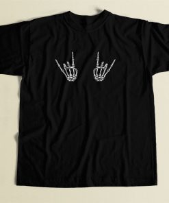 Skeleton Hand Rock Cool Men T Shirt