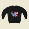 Stitch Angel Kiss 80s Sweatshirt Style