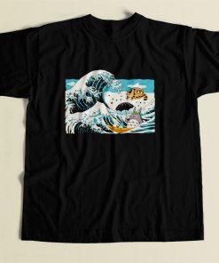 The Great Wave Off Totoro 80s Mens T Shirt
