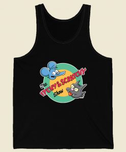 The Itchy Scratchy Show Retro 80s Men Tank Top Style