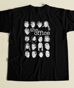 The Office Character Faces 80s Mens T Shirt