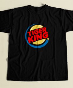 Tiger King Burger Parody 80s Mens T Shirt