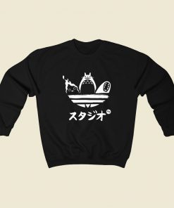 Totoro Studio Ghibli Soot Sprites Anime Sweatshirt Street Style
