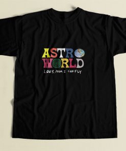 Travis Scott Astroworld Look Mom I Can Fly T Shirt 80s Mens T Shirt