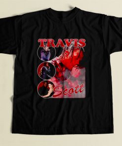 Travis Scott Hip Hop Rapper 80s Mens T Shirt