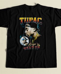 Tupac Keep Ya Head Up 80s Mens T Shirt