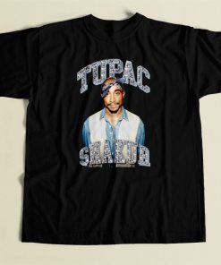 Tupac Shakur Glitter Rap 80s Mens T Shirt