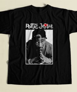 Tupac Shakur Poetic Justice Legend 80s Mens T Shirt