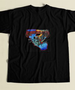 Vintage 1986 Grateful Dead Surfing Skeleton 80s Mens T Shirt