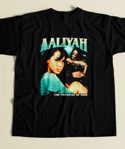 Vintage Aaliyah The Princess Of Rb 80s Mens T Shirt