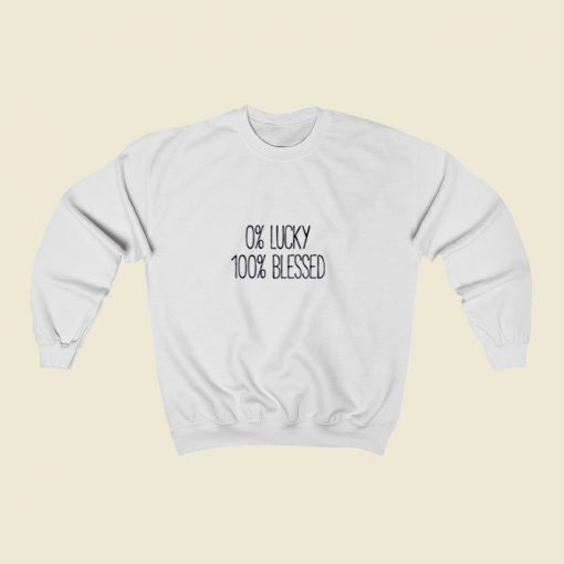 0 Lucky 100 Blessed Christmas Sweatshirt Style