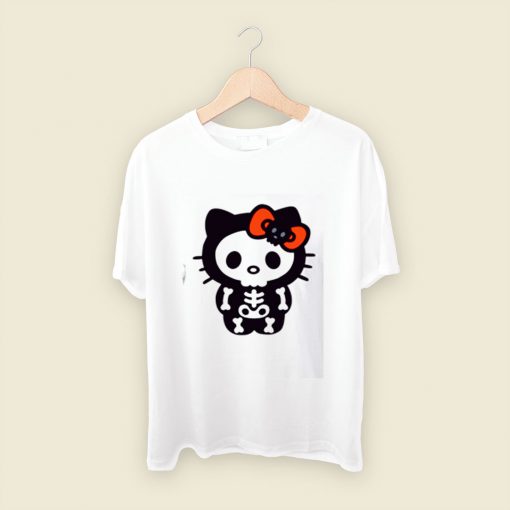 Hello Kitty Skeleton Halloween Men T Shirt Style