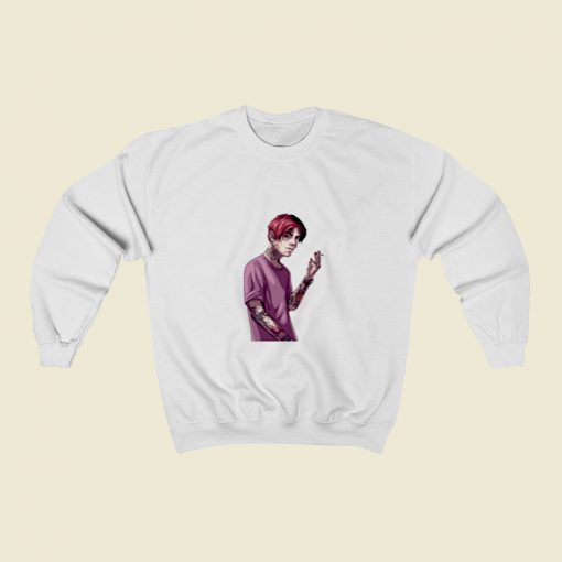 Lil Peep New Artwork Design To Honor Christmas Sweatshirt Style