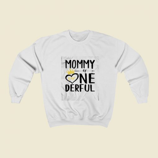 Mommy Of Mr. Onederful Christmas Sweatshirt Style
