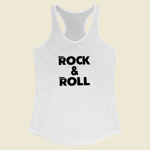 Rock And Roll Women Racerback Tank Top