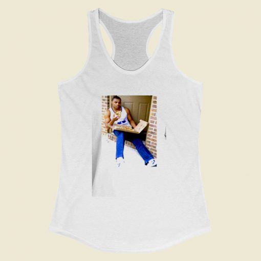 Rule Big And Tall Young Charles Barkley Eating Pizza Women Racerback Tank Top