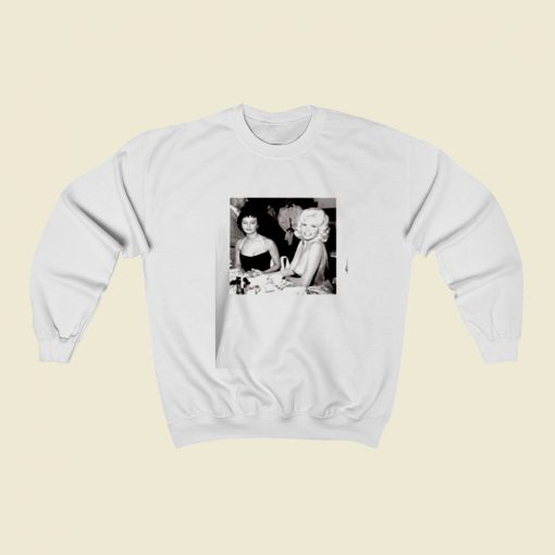 Sophia Loren Staring At Jayne Mansfields Boobs Photo Christmas Sweatshirt Style