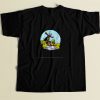 Stormtrooper And Baby Yoda Walking On The River 80s Men T Shirt