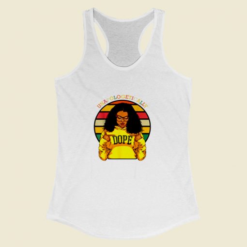 Unapologetically Dope Afro Pride Women Racerback Tank Top