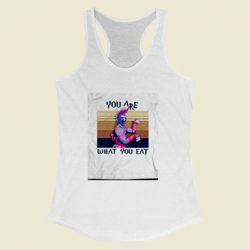 You Are What You Eat Vintage Retro Women Racerback Tank Top