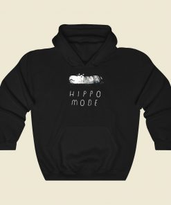Hippo Mode Funny Graphic Hoodie