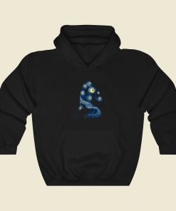 Hollywoo Starry Night Funny Graphic Hoodie