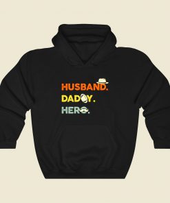 Husband Dad Hero Funny Graphic Hoodie