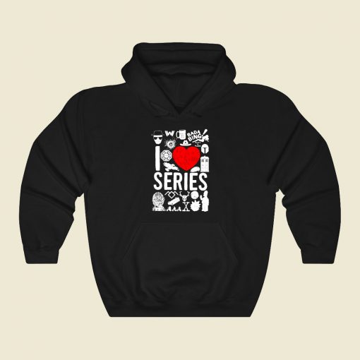 I Love Series Funny Graphic Hoodie