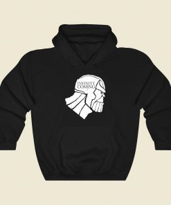Infinity Is Coming White Funny Graphic Hoodie