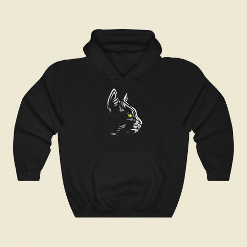 Tribal Cat Face Funny Graphic Hoodie