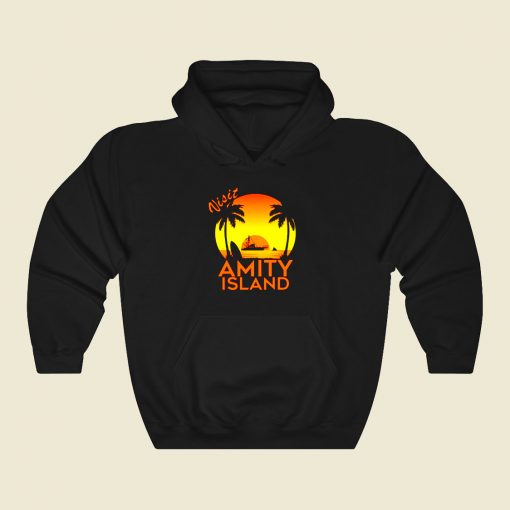 Visit Amity Funny Graphic Hoodie