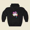 Watercolour Cat Face Funny Graphic Hoodie
