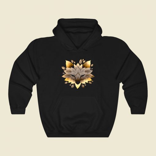 Wolf Of Leaves Funny Graphic Hoodie