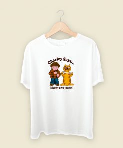 Charley Says Meow Funny T Shirt Style