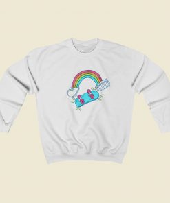 Radbow Rainbow Skateboarding Funny Sweatshirt Style