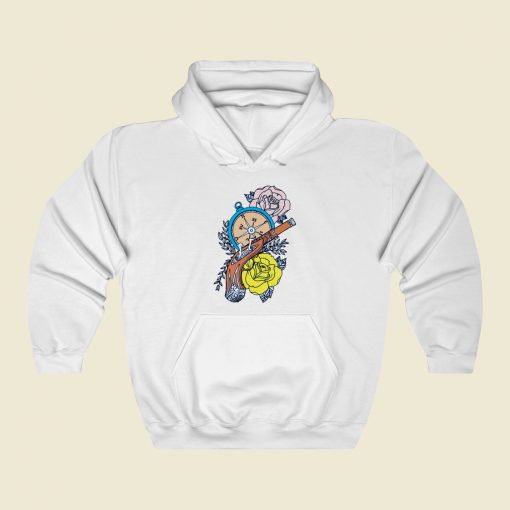 Compass With Flower Hoodie Style