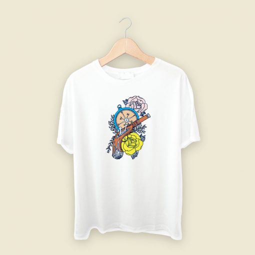 Compass With Flower T Shirt Style