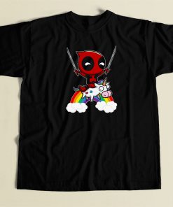 Funny Mini Deadpool And Unicorn T Shirt Style